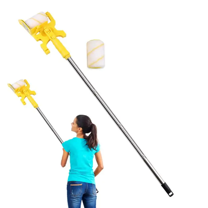Paint Roller Kit Long Roller Extension Pole Kit Painting Tools With Detachable Handle Threaded Extendable Rollers For Painting telescoping back scratcher with detachable scratching heads extendable backcratchers for men women bear claw rake scratcher