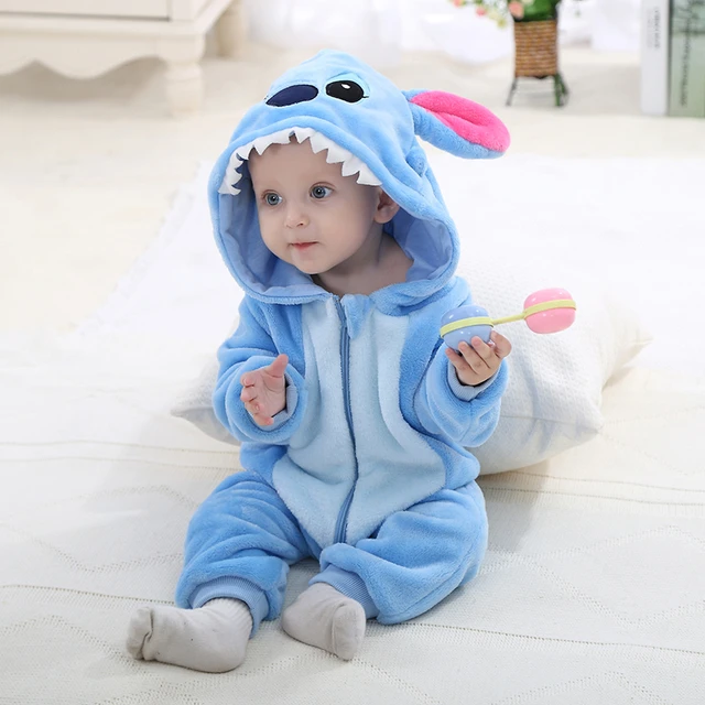 Disney-Anime Onesies pour enfants, pyjama Stitch pour garçons et filles,  costume de cosplay de dessin animé, cadeaux pour enfants, hiver - AliExpress