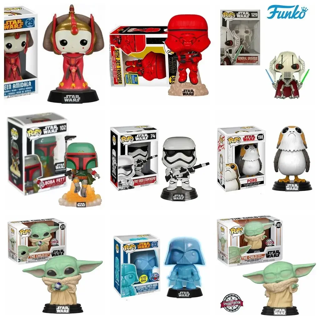 Funko Star Wars Figura Giocattolo Boba Feit 297 # Pesante Fanteria Mandalorian 348 # Anakin Skywalker 281 # Collezioni Complete Giocattoli Modello In 