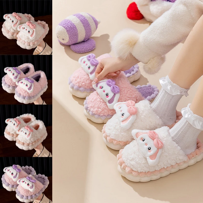

Детские хлопковые тапочки Cinnamoroll для девочек Sanrioed домашние уличные сохраняющие тепло хлопковые тапочки для родителей и детей мальчиков плюс бархатные Тапочки
