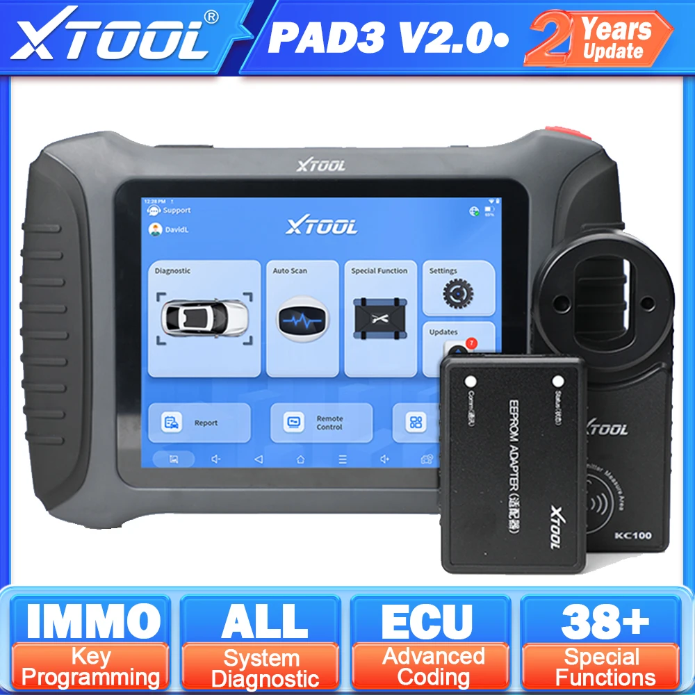 Português Xtool x100 pad3 v2.0 elite For BR CHEV/BR FIAT/BR Renault immo chave ferramentas de programação todas as chaves perdidas adicionar chaves todos programador chave diagnóstico do sistema com kc100