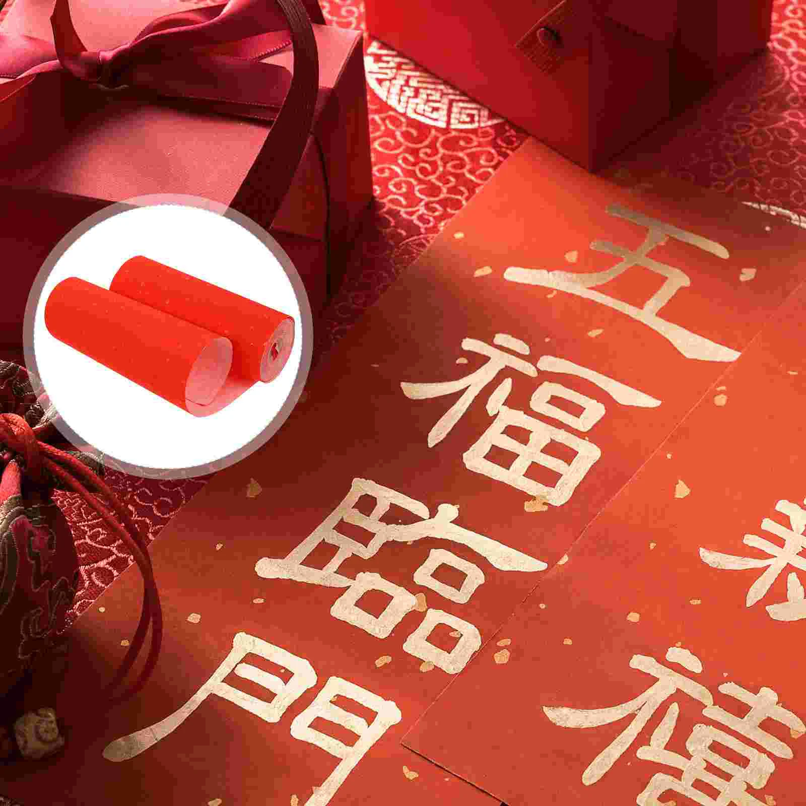 

Red Xuan Paper Fine Red DIY Blank Decor Gift Couplet Paper Calligraphy Paper
