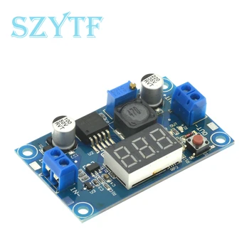 Lm2596 dc dc step down conversor regulador de tensão display led voltímetro 4.0 ~ 40 a 1.25-37v adaptador buck fonte de alimentação ajustável 1