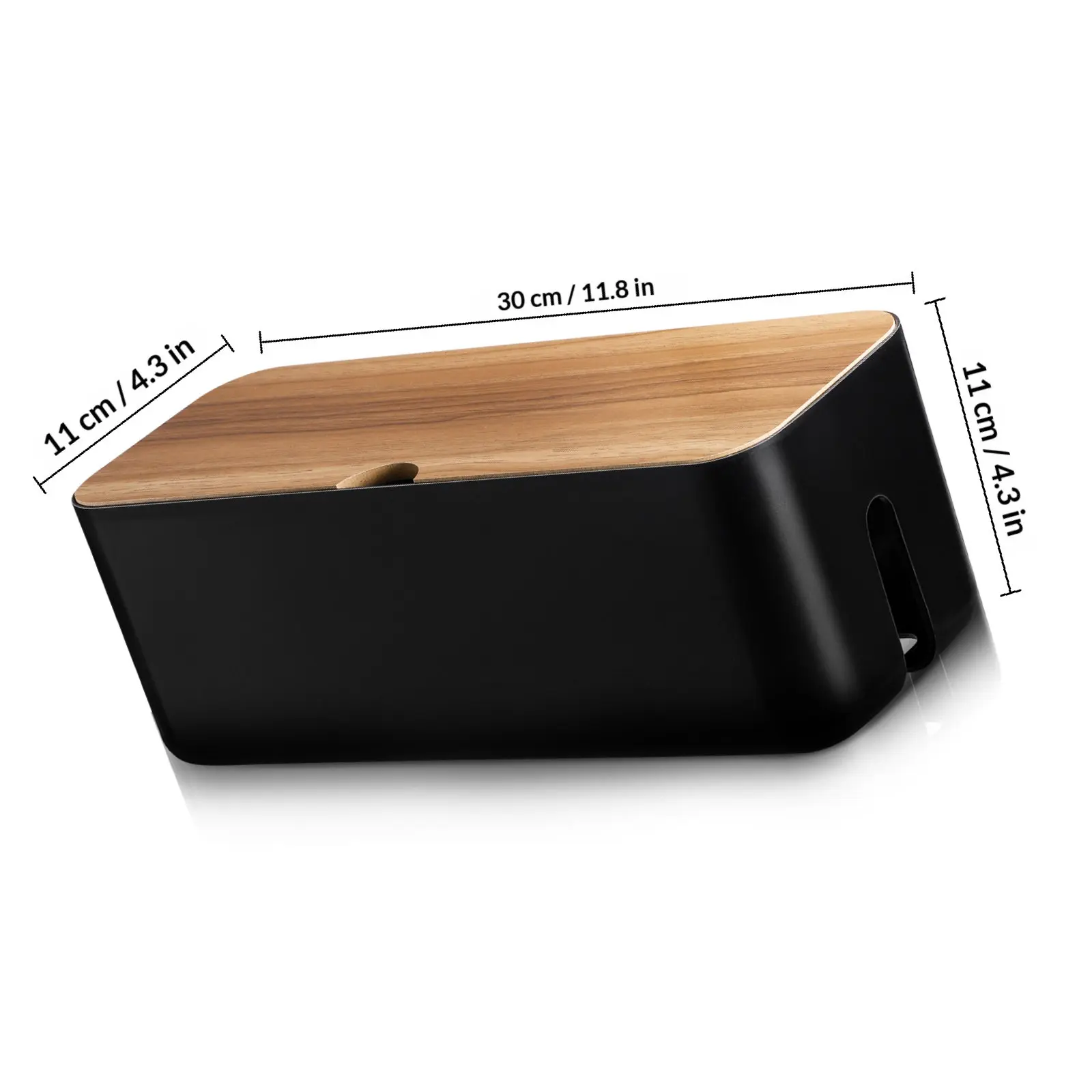 데스크 케이블 정리함 블랙 1개 내화성 ABS 소재 전원 스트립 연장선 정리용 케이블 홀더