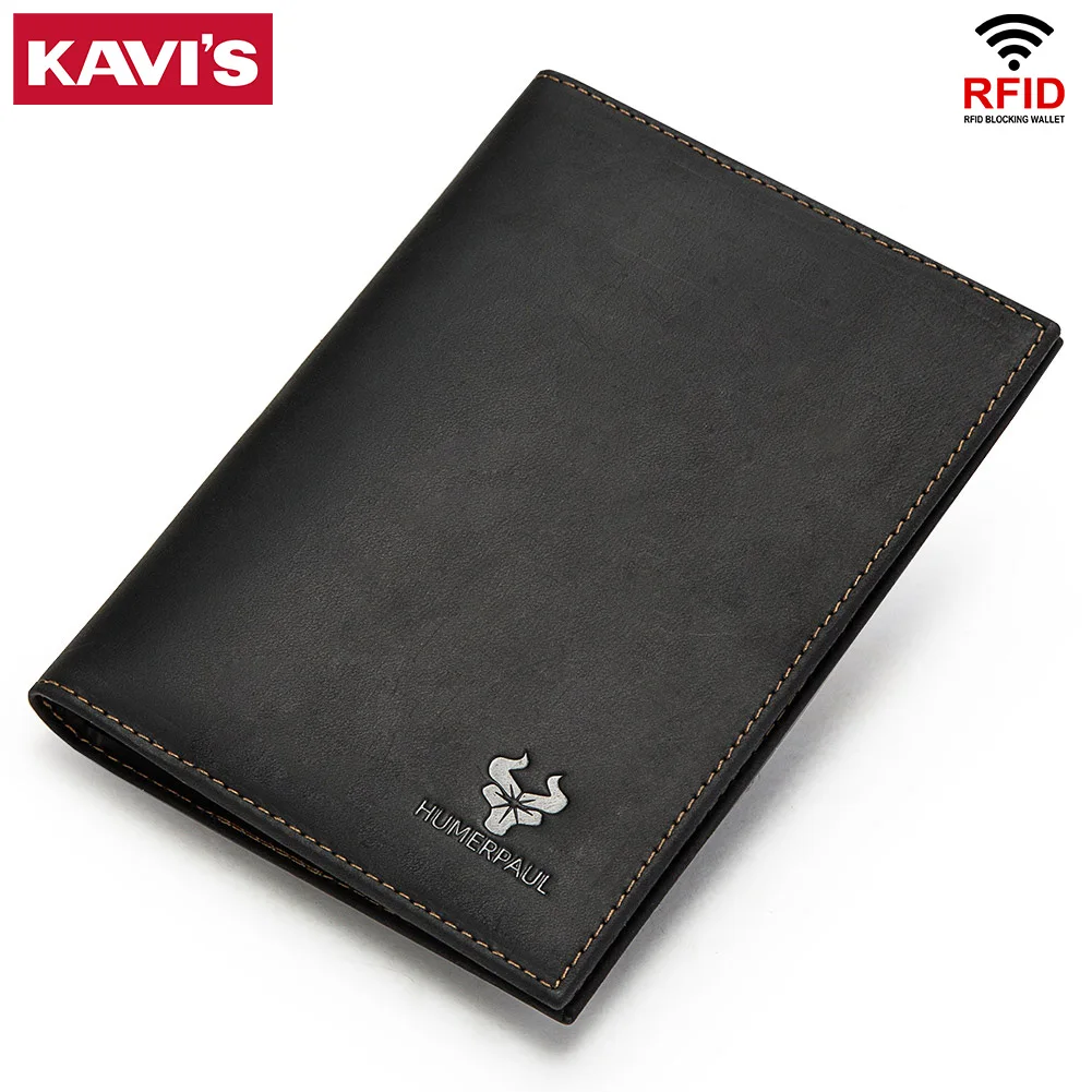 Enhanced Leather Travel Companion: RFID Passport and Card Holder with AirTag Slot