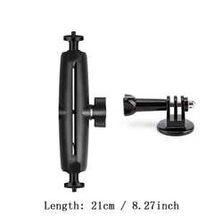 Adjustable Double Socket Arm for Bike and Motorcycle Phone Mount Holder with 1/4'' Adapter