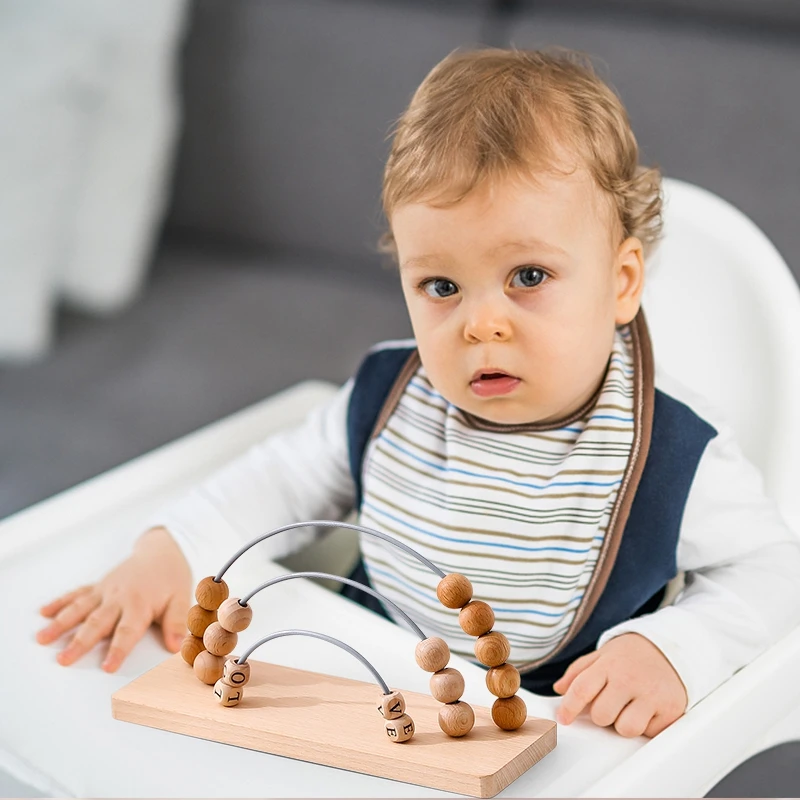 Wooden Toys Arithmetic Toys Children's Cognitive Alphabet Abacus Children's Learning Toys Educational Toys Wooden Children's Toy 3
