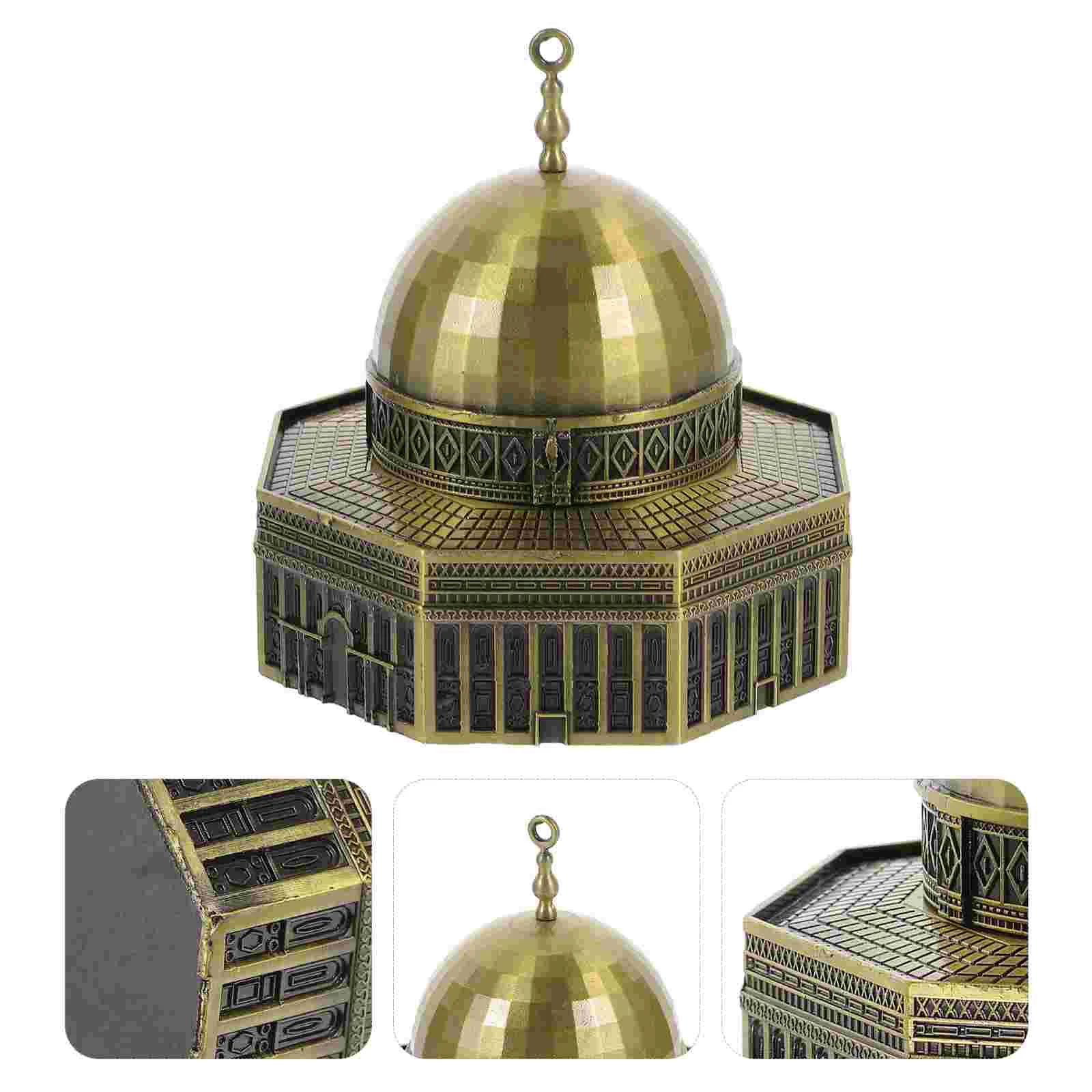 Islam Model Religious Dome Landmark Building Model Metal Dome of the Rock Model Landmark Building Sculpture Craft - Image 3