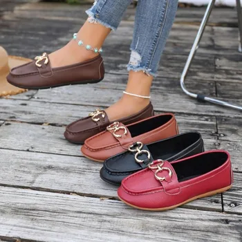 Women Flats Shoes Slip on Ballet Flats Loafers New Fashion Casual Sneakers Women Comfortable Flat Office Boat Shoes for Women
