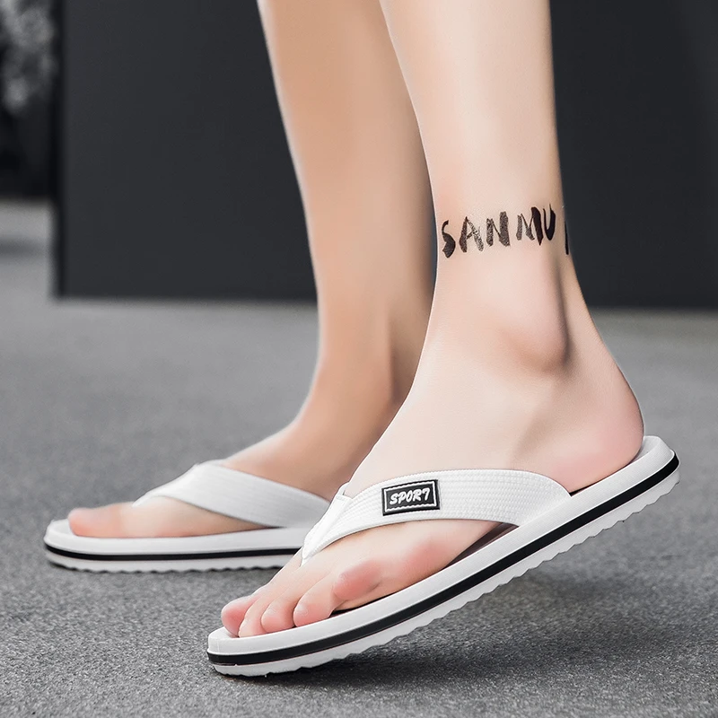 Modische Herren-Hausschuhe Rutschfeste Sandalen Dicke Weiche Plateau-Hausschuhe für Männer Innen- und Außenbereich Dusch- und Badezimmer-Pantoffeln Freizeitschuhe – Detail 12