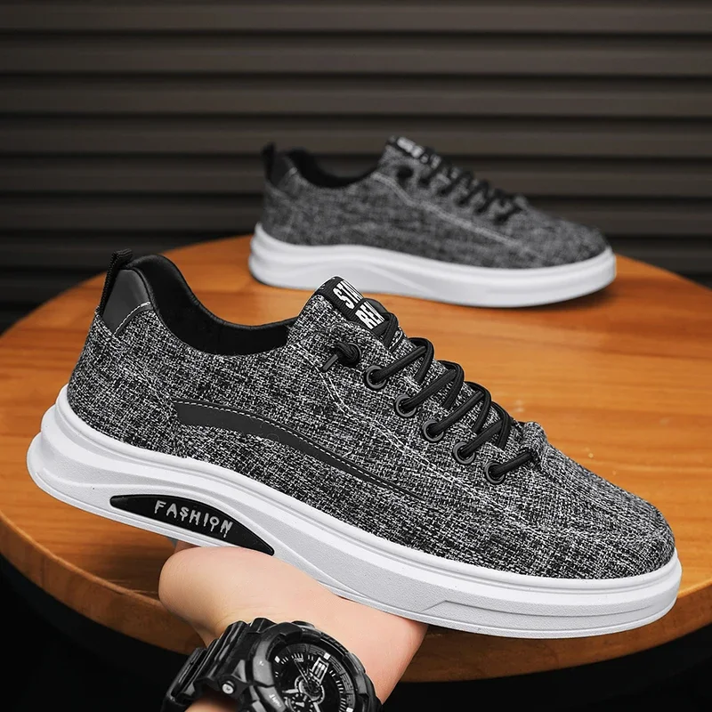 

2024 Walking Shoes Male Trend Men's Canvas Sneakers Vulcanized Sneakers Men Casual Shoes For Men Training Shoes Skateboarding