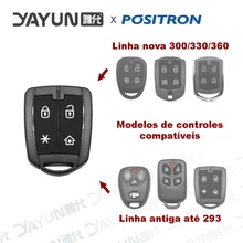 Yayun Controle Remoto PX-42 Alarme PST Positron 4 Botões Programa Duplo Flex Linha Nova e Antiga Ate 293 300 330 360 Frete Grátis