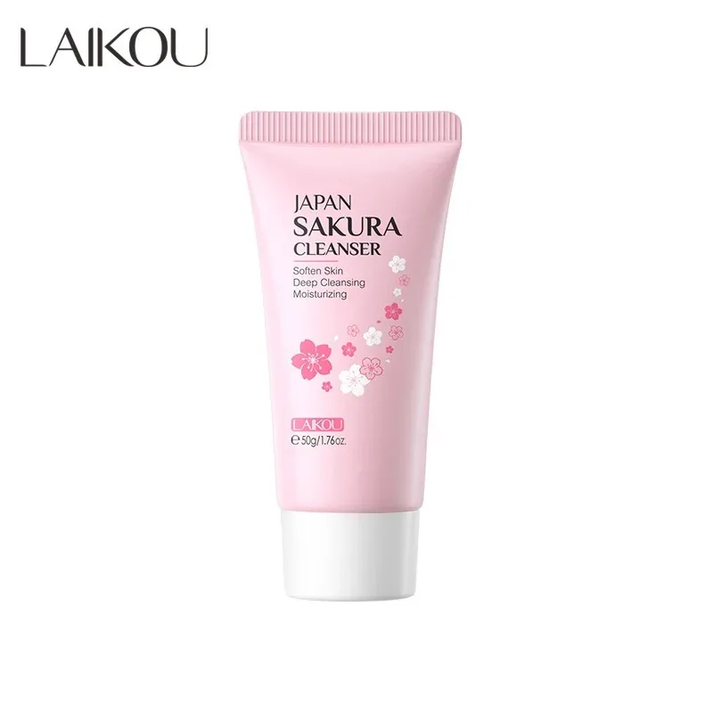 LAIKOU  Facial Cleanser Foam Face Wash Remove Blackhead Moisturizing Shrink Pores Deep Cleaning Oil Control  Skin Care 50g 6