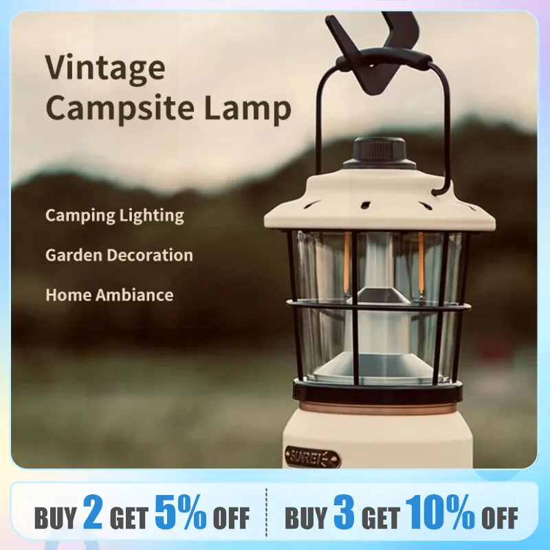 SUNREI 별이 빛나는 하늘 야외 캠핑 램프, 휴대용 캠핑 텐트 캠프 램프, 분위기 램프, 방수 램프, 1 10400mAh