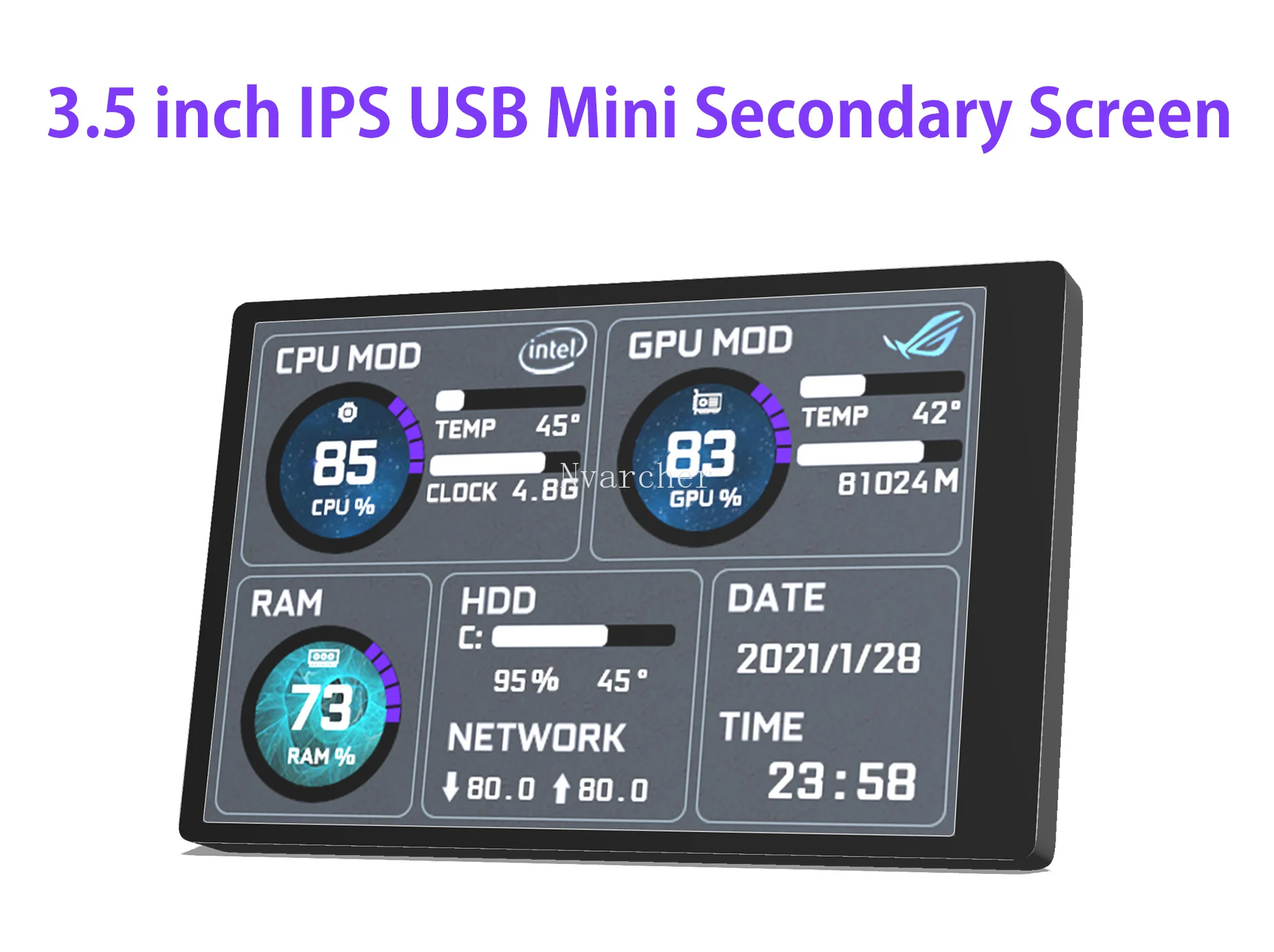Ips Lcd Monitor Display Aida64 Usb 