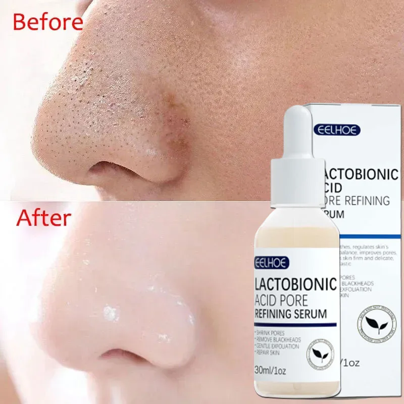 

Lactobionic Acid Pore Shrinking Face Serum Hyaluronic Acid Moisturizer Nourish Smooth Pores Firm Repair Essence Korean Cosmetics