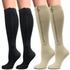 Compression Stockings Sports Pressure Long Cycling Socks Zipper Professional Leg Support Women Varicose Vein Socks 1