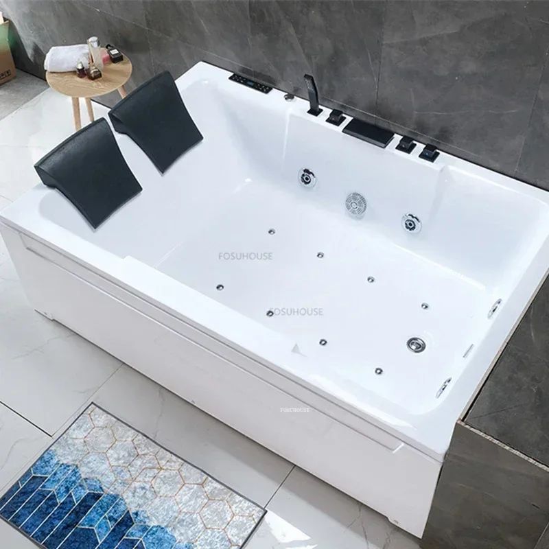 Household Double People Bathtub Portable Bathroom Couple Adult Acrylic Bathtub Shower Integrated Independent Massage Bathtubs 2