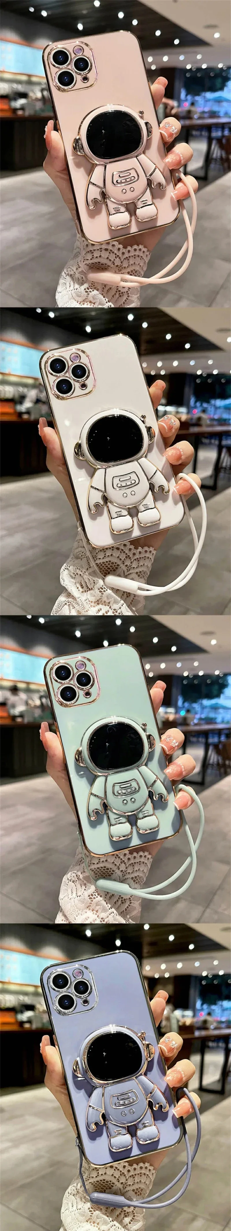 Coque téléphone astronaute avec cordon pour modèles infinix note_voghion.com