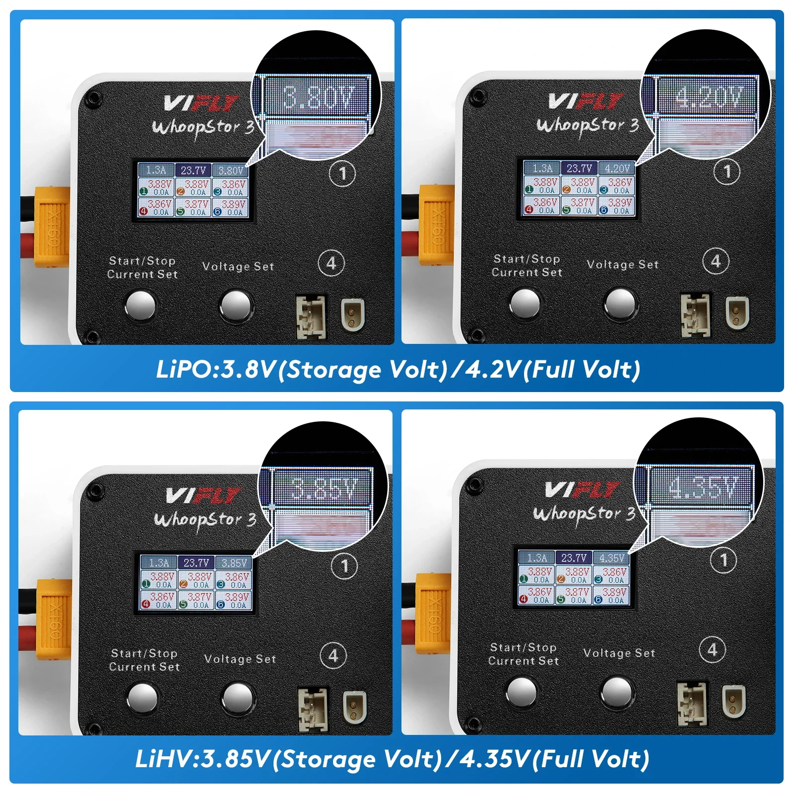Chargeur RC LiPo 1S 3.7V 5A USB-C pour drone FPV