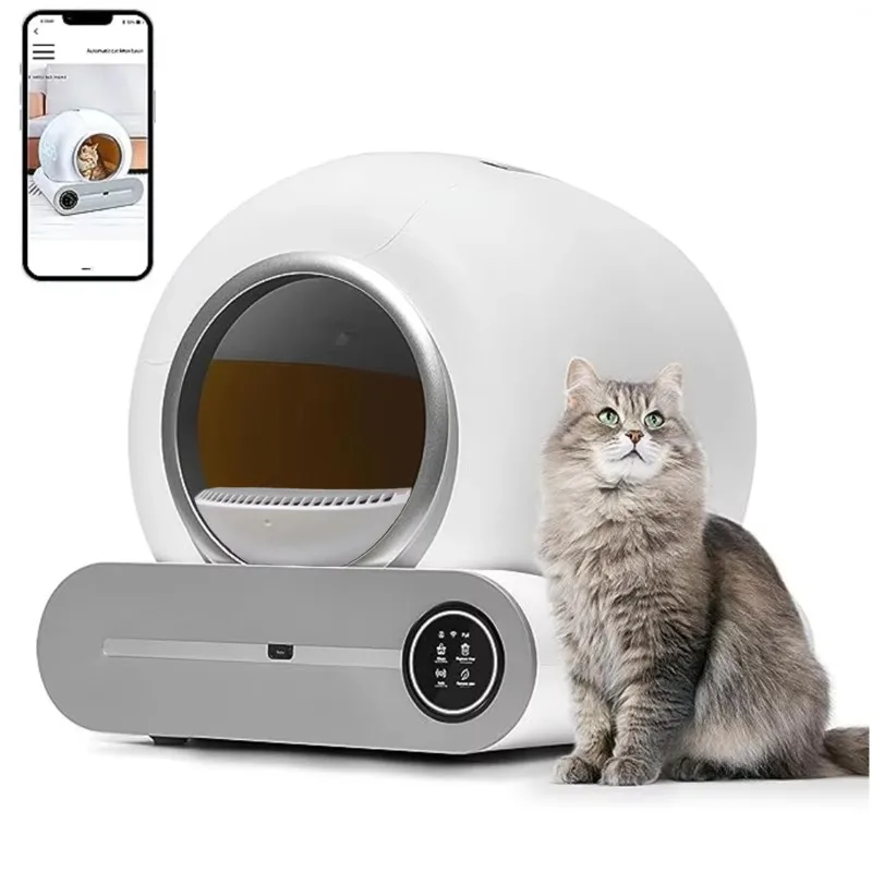 

65L Large APP Control Cat Toilet Automatic Odor Removal Cat Litter Box SmartSelf Cleaning