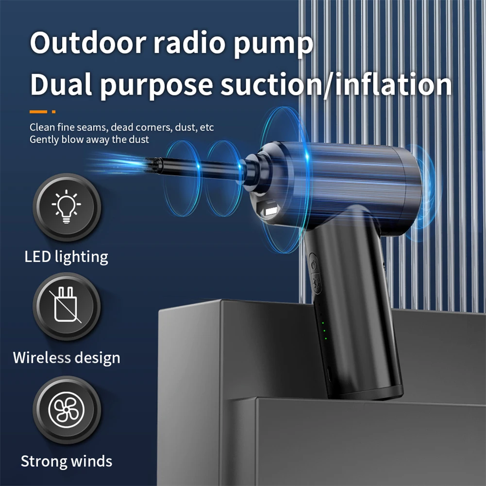 50000PRM Cordless Air Blower with Light Portable Air Blower Rechargeable Handheld Dust Blower for Computer Keyboard 3