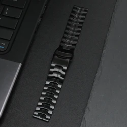 Men's Titanium Luxury Wristband - Premium 20mm/22mm Strap - 22mm (Black)