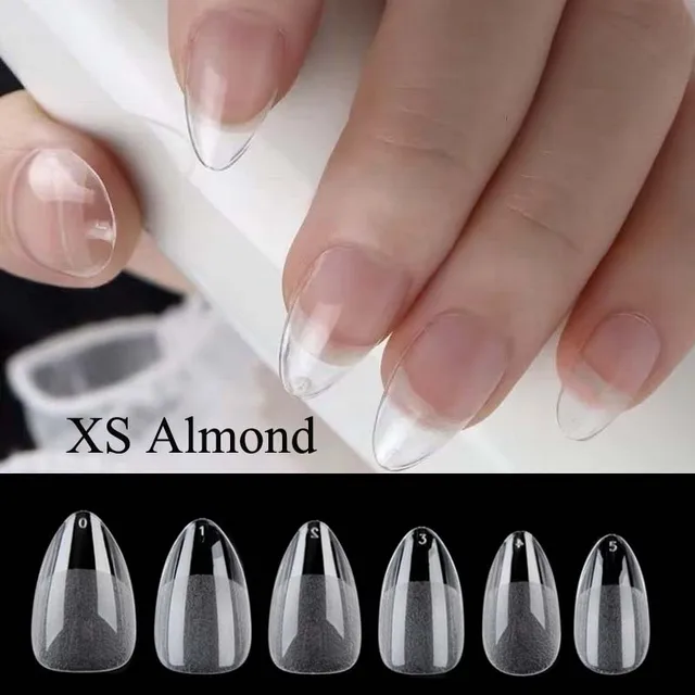 Matte Nail Capsule Press on Nails Soft Gel XS Almond Tips Systerm Short