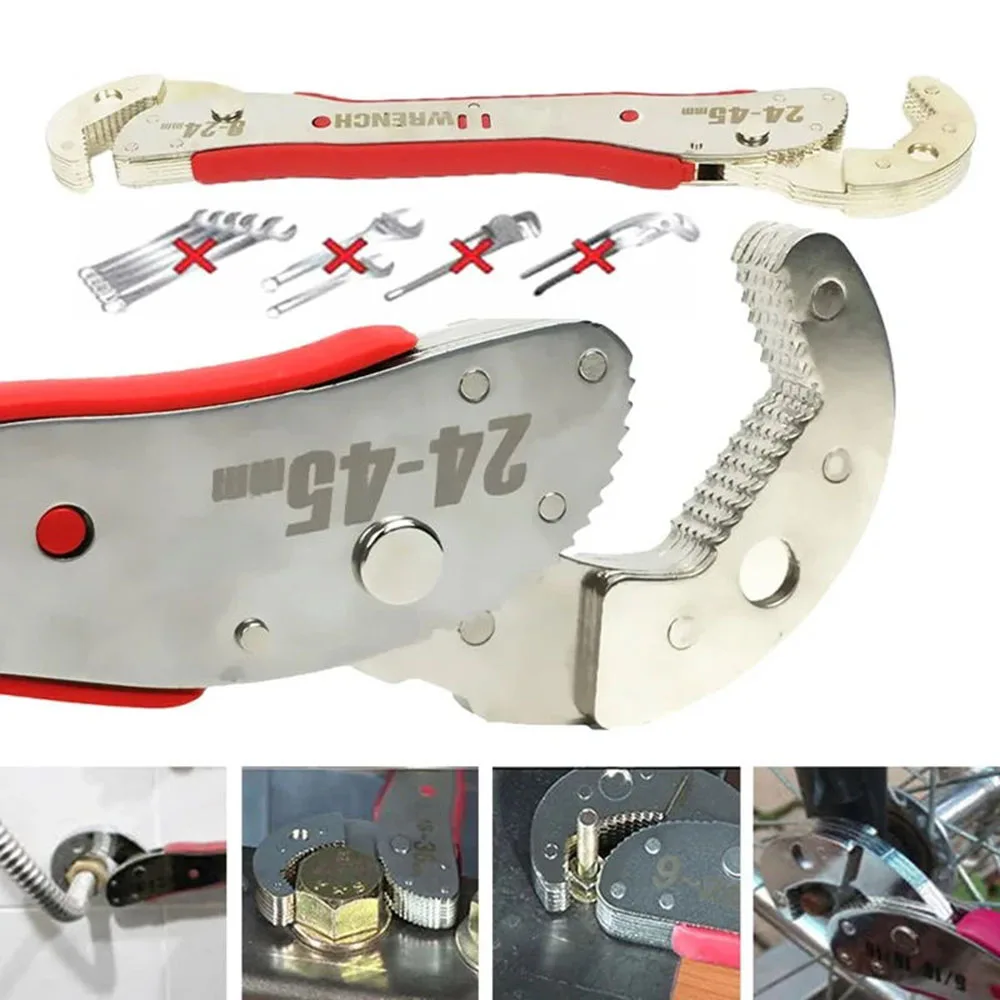 Adjustable Spanner Multi-function Universal Wrench Repair Key Hand Tool Multi Purpose Universal Pipe Wrench Maintenance Tools