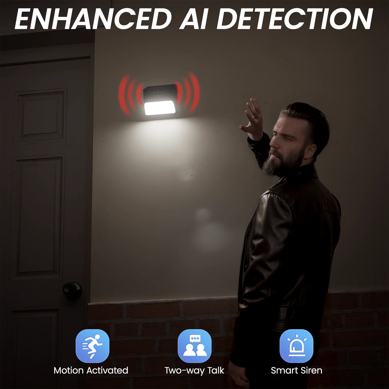Cinnado 2K Solar Wall Light Cameras for Home Security 2.4Ghz WiFi with AI Motion Detection, Waterproof, Motion Activated Light