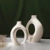 2 Pieces Nordic Style Flower Vase Flower Arrangements Planter Pots Tabletop Centerpieces Statue Decorative Bud Vase for Entrance 5