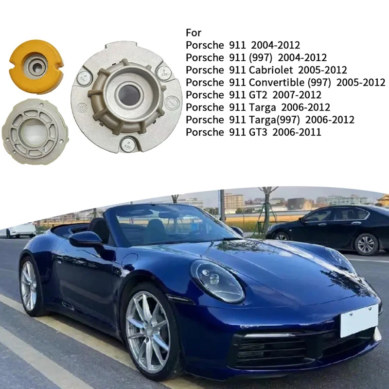 

99733306101 Silver Suspension Strut Mount Shock Absorber Top Rubber For Porsche 911 997 GT2 GT3 Cabriolet Targa