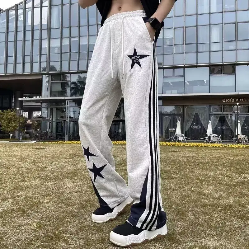 Oversize Large Pants Men's Summer American High Street Harlan Casual Sports Pants Trendy Brand Straight Leg Heavyweight Guards