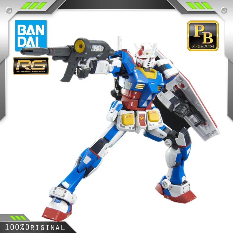 

BANDAI Anime RG 1/144 RX-78-2 Gundam Team Bright PB New Mobile Report Assembly Plastic Model Kit Action Toys Figures Gift