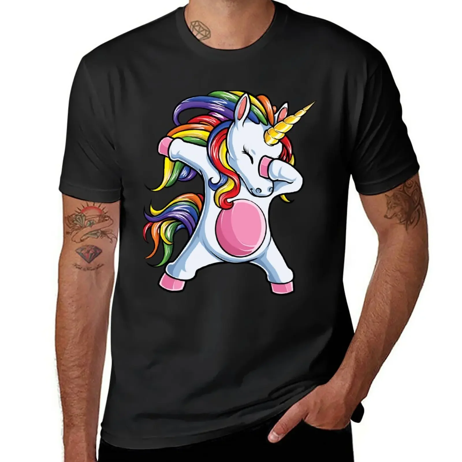 

Dabbing Unicorn T Shirt Kids Girls Boys Rainbow Squad Cute Gifts Party T-Shirt sports fans anime clothes customizeds men clothes