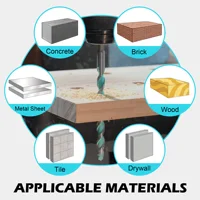 EZARC Lot de 5 forets à béton en carbure, forets à maçonnerie à tige hexagonale pour brique/ciment/carrelage/bloc/plastique/verre/bois/métal 6