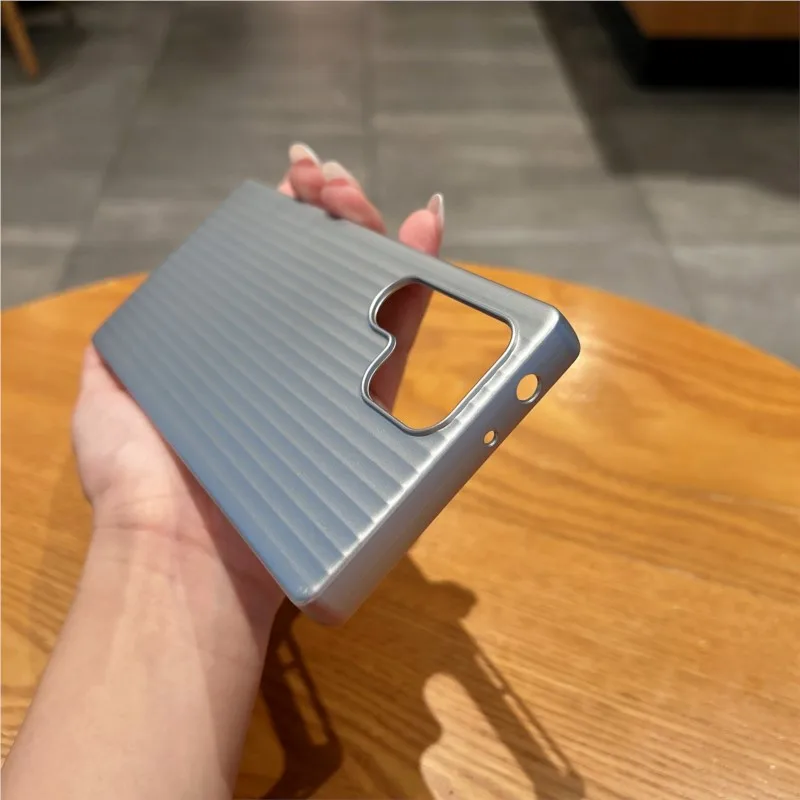 Fashion Plating 3D Stripe Armor Phone Cover with Corrugated Luggage Pattern