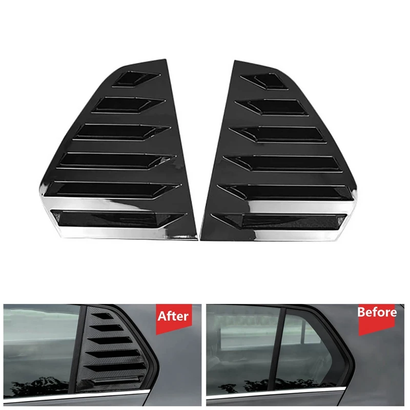 

1Pair Car Rear Window Louver Shutter Cover Trim For-Golf 8 MK8 2020 2021 Window Louver Side Vent Trim