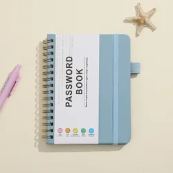 Secure Password Keeper Book with A - Z Alphabetical Tabs and PU Leather Cover (Blue)