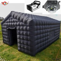 7x5m Disco Light N Fog Machine Black Cube Blow Up Bar Tent Inflatable Nightclub Portable Inflatable Party Tent Free Air Shipping 1