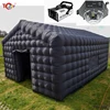 8x6m Black Inflatable Nightclub Tent with Disco Light N Fog Machine Portable Carnival Inflatable Party Tent House 3
