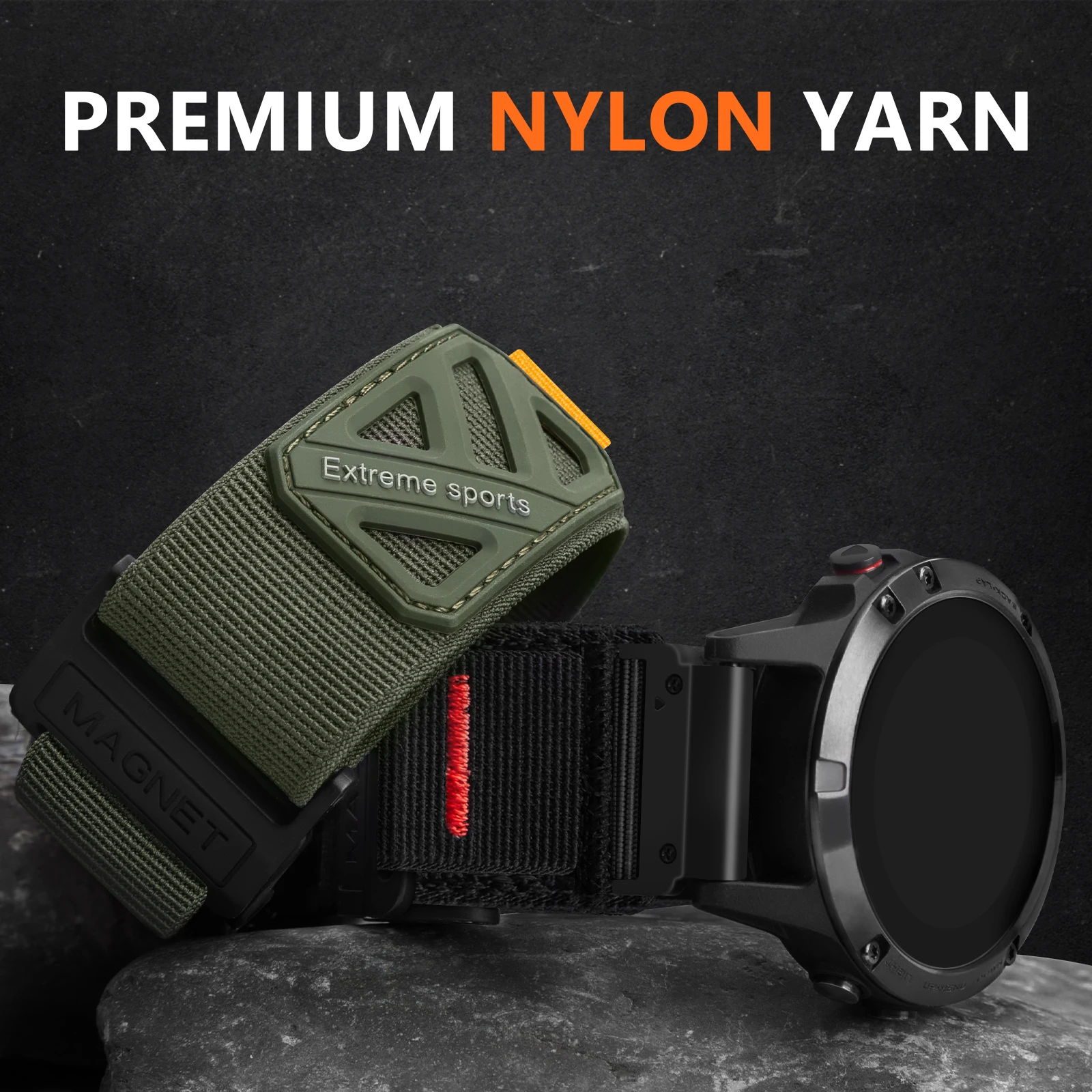 Versatile Nylon Loop Watch Strap - 22mm Band for Enhanced Comfort and Style