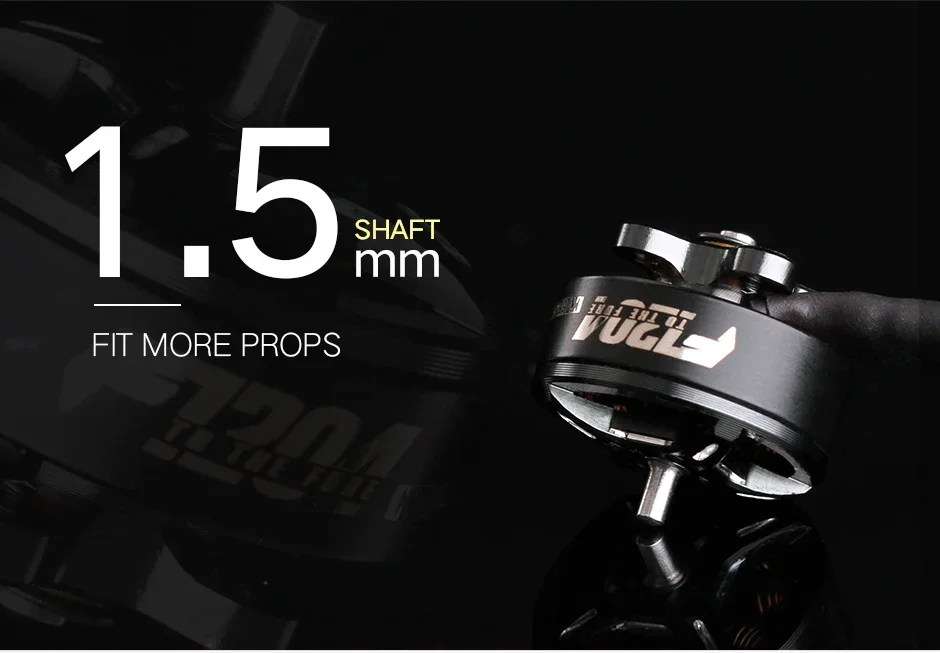 Gros plan sur le moteur sans balais T-MOTOR F1204 pour drone FPV, mettant en évidence les aimants et la bobine.