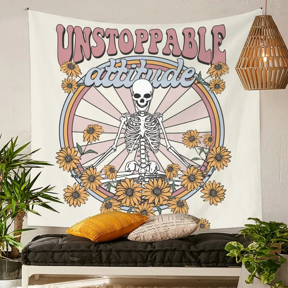 

Aesthetics Home Decor Pink Hippie Tapestry Psychedelic Mushrooms Wall Haning Boho Ethnic Living Room Bedroom Decoration