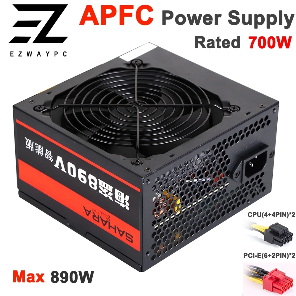 Sahara Atx Pc Power Supply 220v Max 890w Rated 700w Game Computer Server Psu 24pin Psu Supply