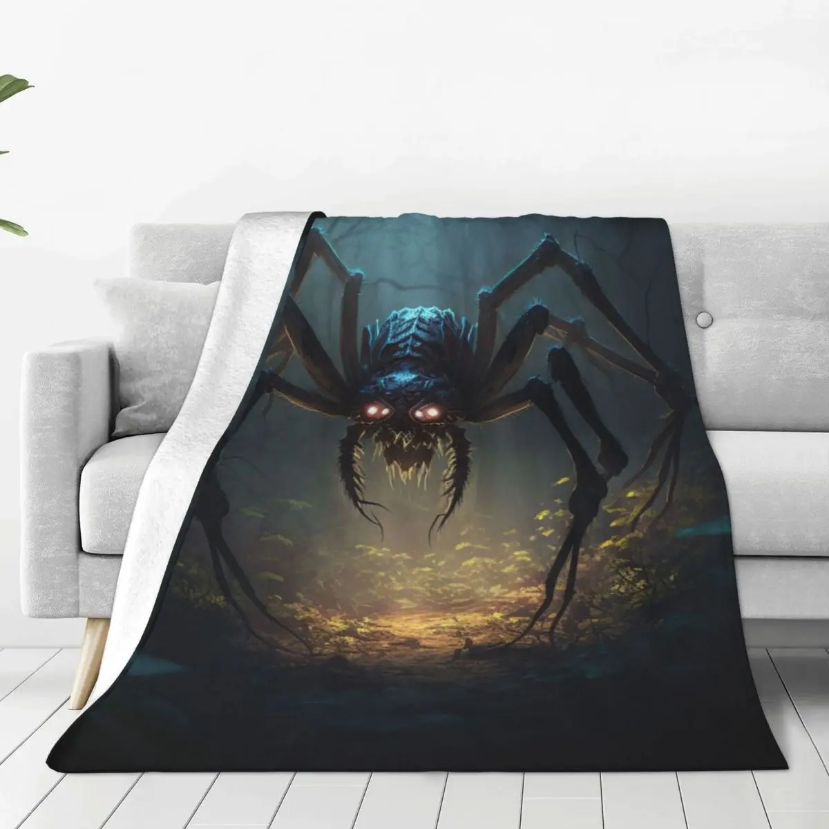 

Одеяло-паук из фланели, мягкое прочное одеяло с рисунком ужасов для природы и дикой природы, кемпинга, Покрывало «сделай сам» на заказ, подарок