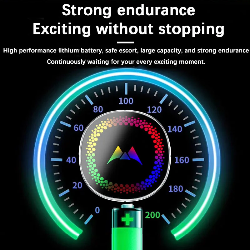 Mini Bone Conduction Bluetooth Speaker Portable Shocking Bass Soundbar Wireless TWS Music Player Long Endurance Colorful Light