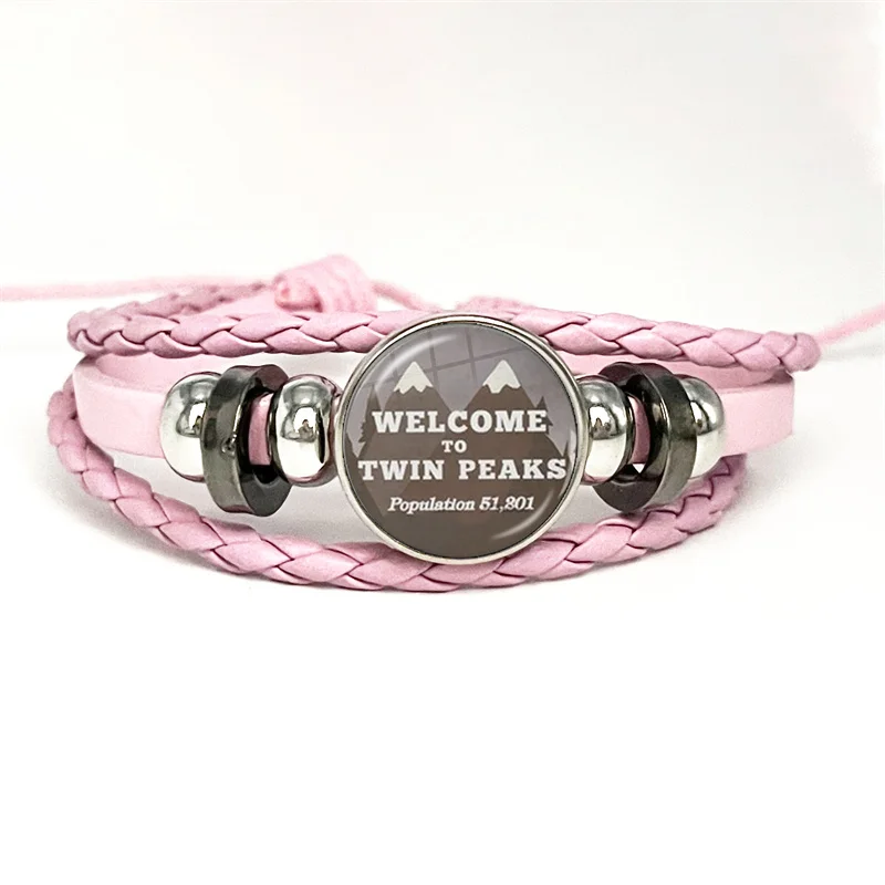 2024 New Arrival Twin Peaks Collar David Lynch Movie Bracelets Art Multilayer Braided Bracelets Handmade Jewelry Gift 6