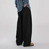 IEFB Korean Style Men's Denim Pants Pleated Solid Color Casual Trousers Straight Wide Leg Spring Male Loose Jeans 2025 9C6611 6