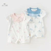 Dave Bella 2024 New Summer Boy’s Girl's Baby Jumpsuit Romper Newborn Creeper Romper Short Sleeve Casual Print DB2240815 1